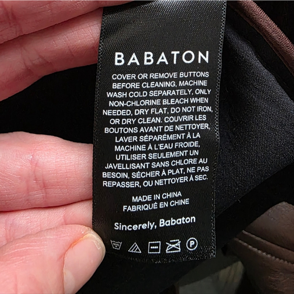 Babaton Aritzia Pelli Shirt Jacket in Coffee Bean Size Large Vegan Leather - Picture 9 of 11